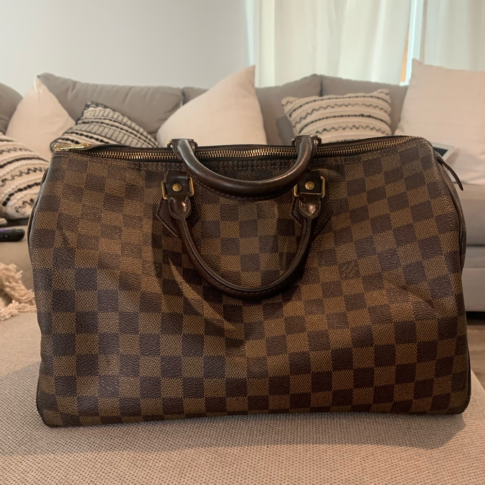 Authentic Louis Vuitton Speedy Damier Ebene 35